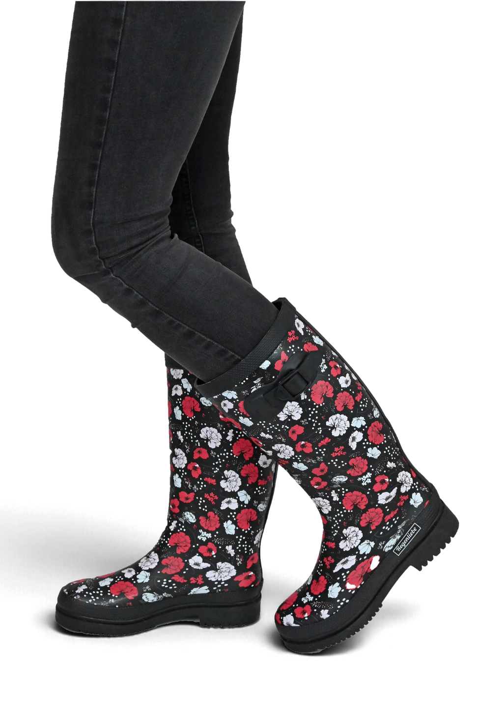 Regenliebe Damen Gummistiefel Blossom Night Langschaft