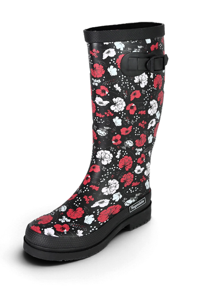 Regenliebe Damen Gummistiefel Blossom Night Langschaft