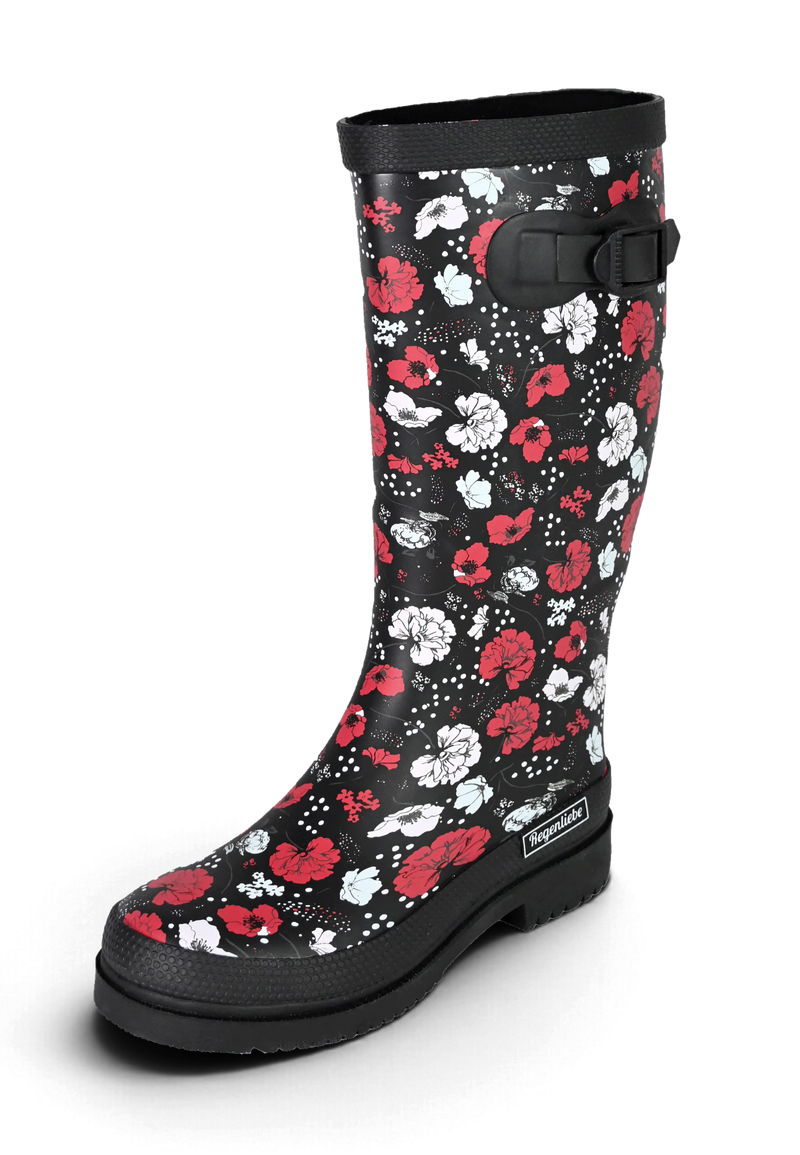 Regenliebe Damen Gummistiefel Blossom Night Langschaft