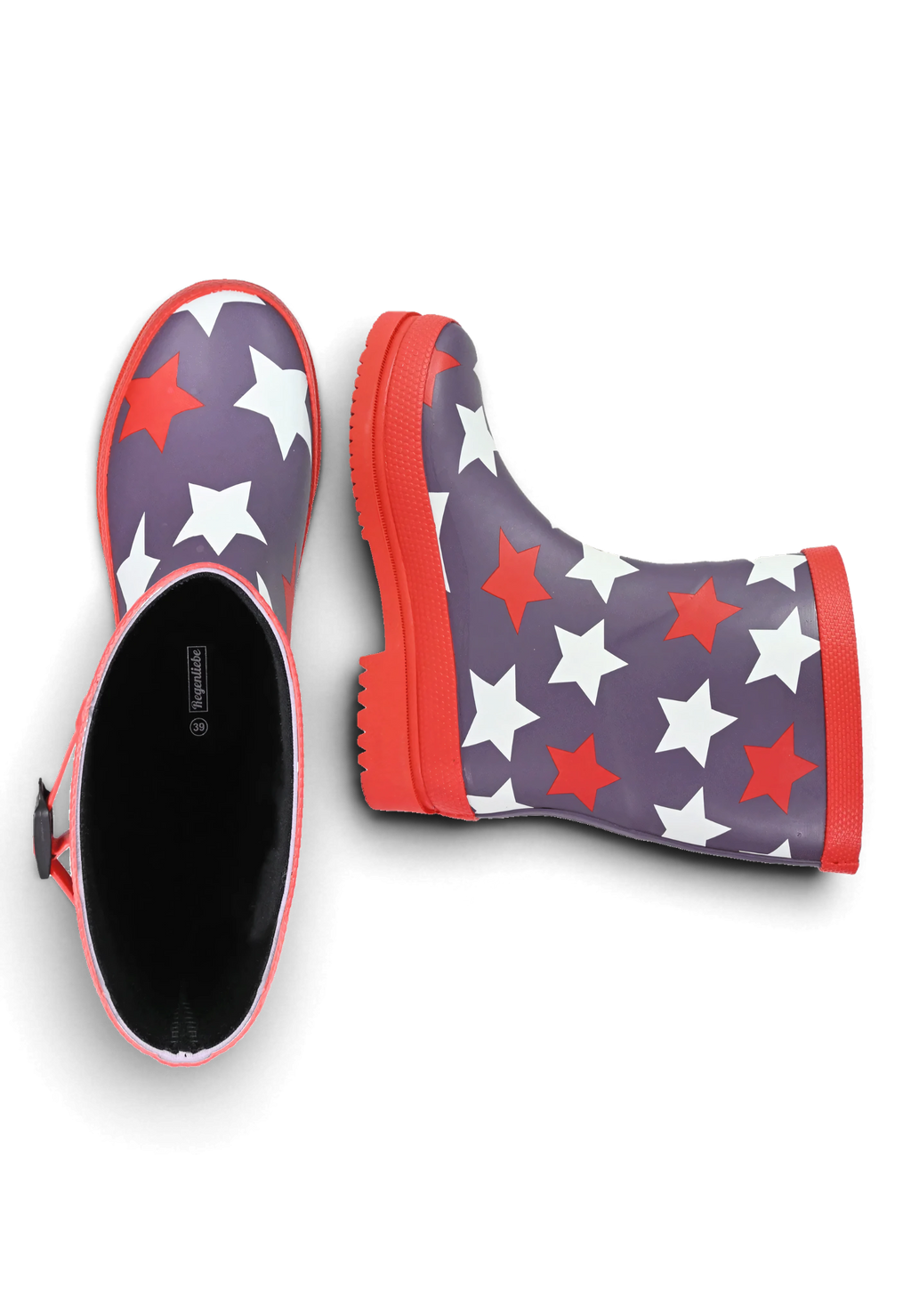 Regenliebe Damen Gummistiefel Stars Halbschaft