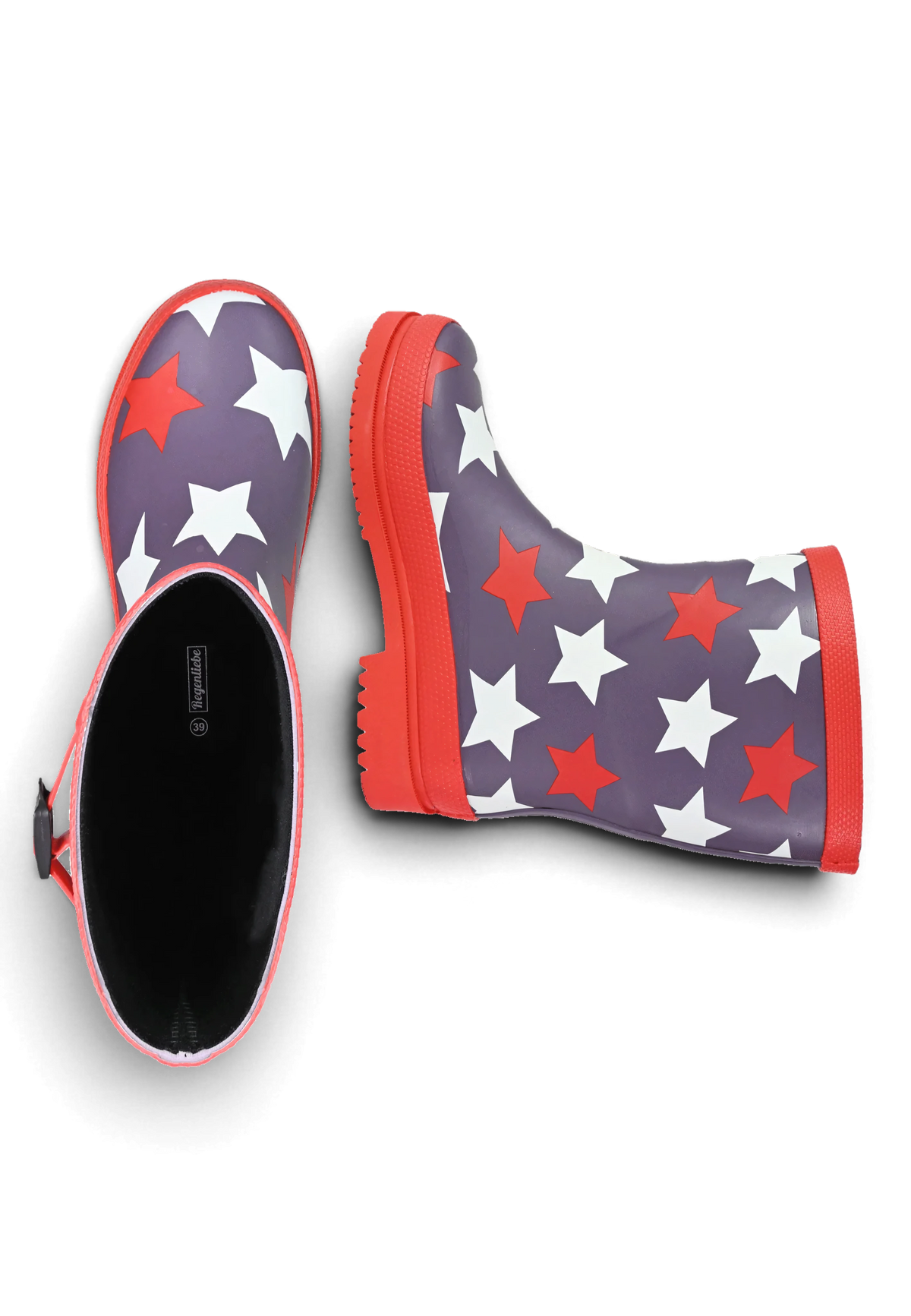 Regenliebe Damen Gummistiefel Stars Halbschaft