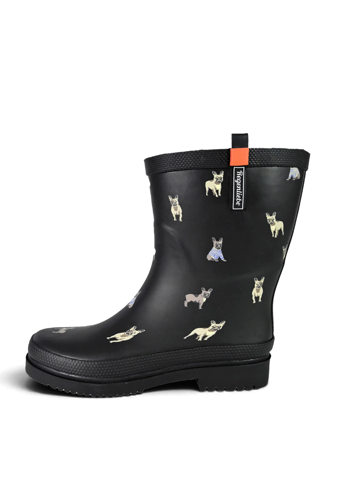Regenliebe Damen Gummistiefel Mops Halbschaft